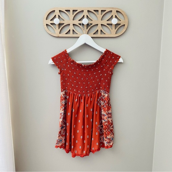 Altar'd State Off The Shoulder Top Rust Sz Small - Picture 4 of 8